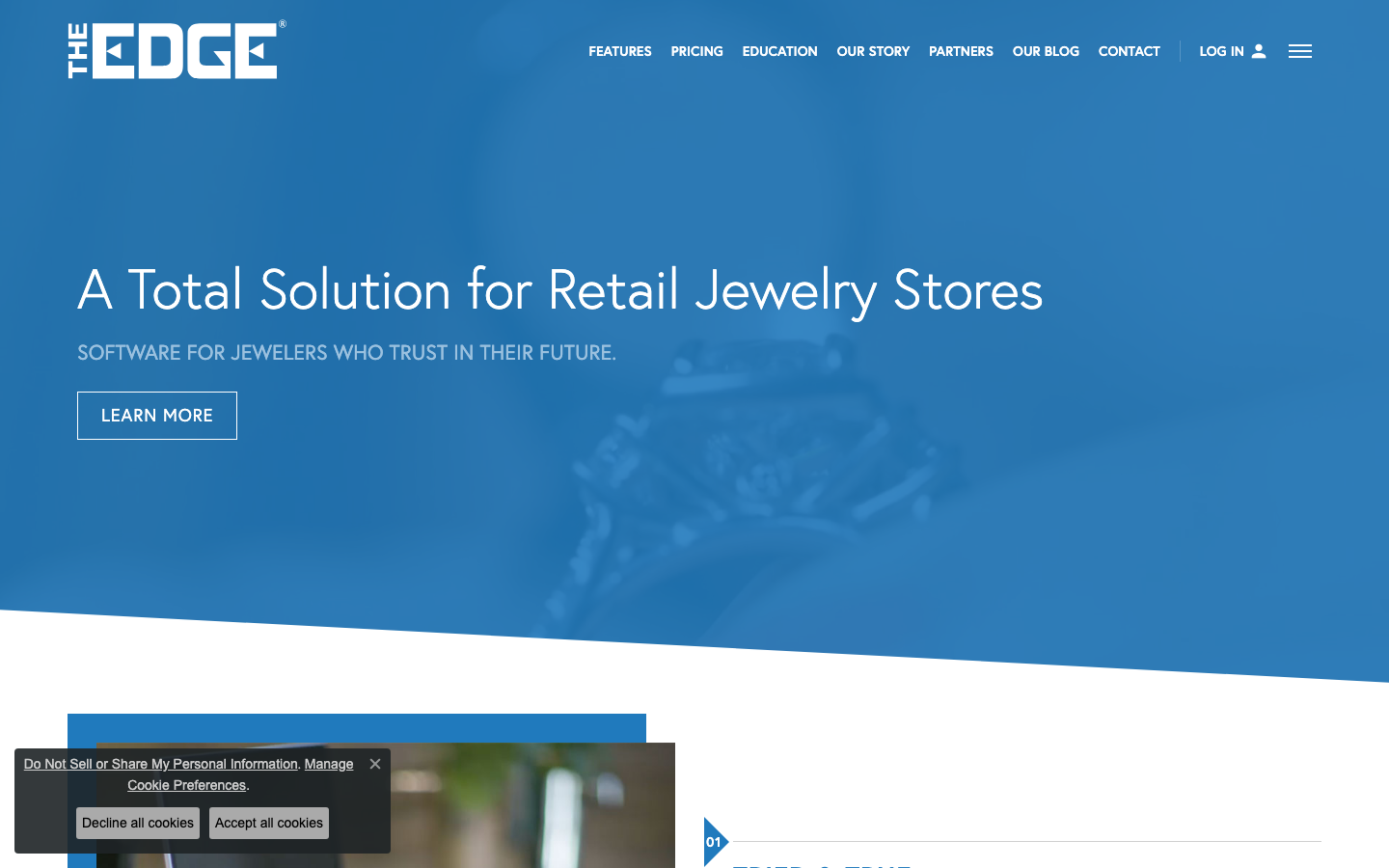 The Edge homepage screenshot